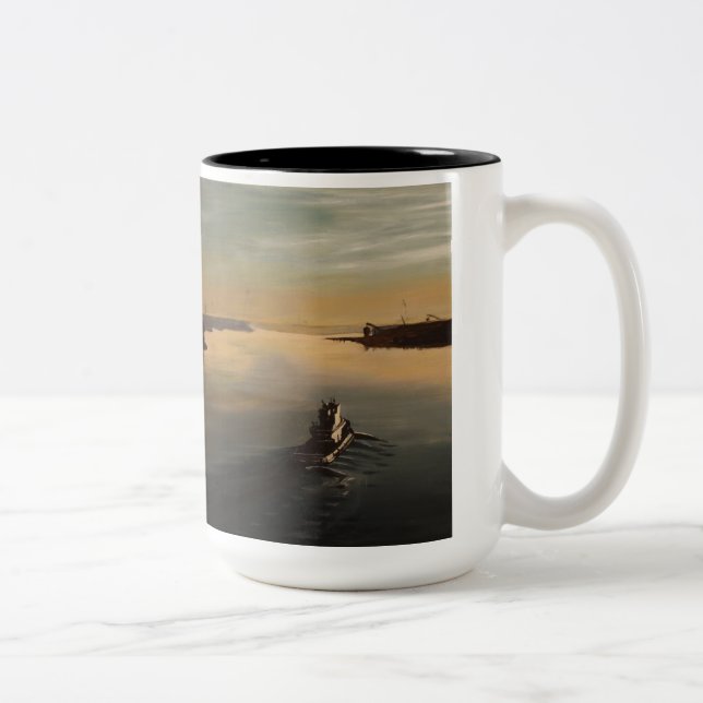 Caneca De Café Em Dois Tons Rebocador de Savannah River (Direita)