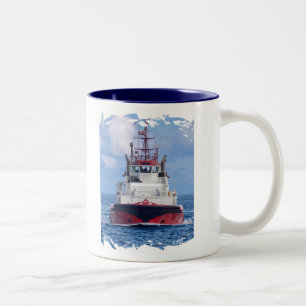 Caneca De Café Em Dois Tons Reboque adiante