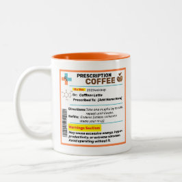Caneca De Café Em Dois Tons Receita Engraçada Personalizada Coffee Mug