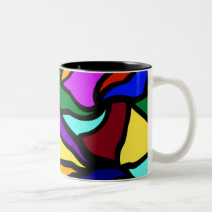 Caneca De Café Em Dois Tons Reciclado do vitral