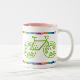 Caneca De Café Em Dois Tons Reciclar do ciclo