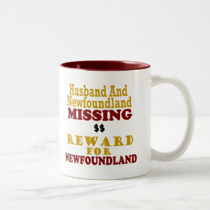 Caneca De Café Em Dois Tons Recompensa faltante de Terra Nova & de marido para