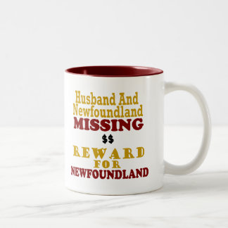 Caneca De Café Em Dois Tons Recompensa faltante de Terra Nova & de marido para
