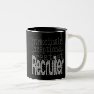 Caneca De Café Em Dois Tons Recrutador Extraordinário