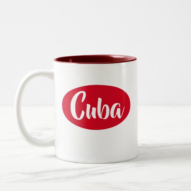 Caneca De Café Em Dois Tons Red Cuba Mug (Esquerda)