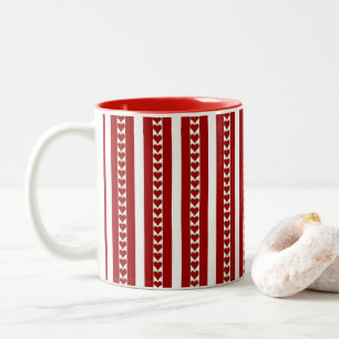 Caneca De Café Em Dois Tons Red Dourado Hearts Mug