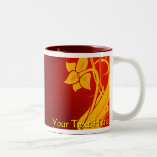 Caneca De Café Em Dois Tons Red & Dourado Mug