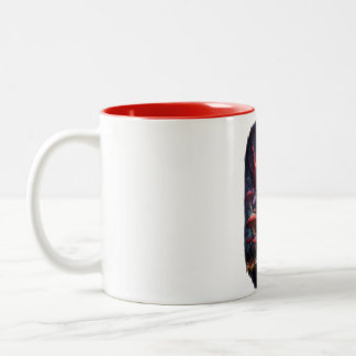 Caneca De Café Em Dois Tons Red Ether Mushroom Skull