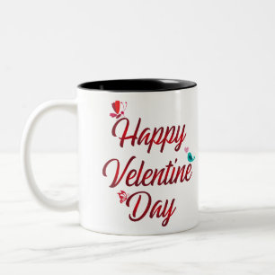 Caneca De Café Em Dois Tons Red Happy Valentines Day