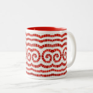 Caneca De Café Em Dois Tons Red IONIC MOSAIC Red - Mug de dois tons