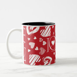 Caneca De Café Em Dois Tons Red Love Mug