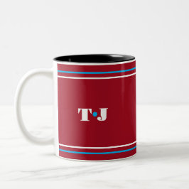 Caneca De Café Em Dois Tons Red Personalizado