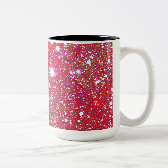 Caneca De Café Em Dois Tons Red Sparkle 2 Toned Mug (Direita)
