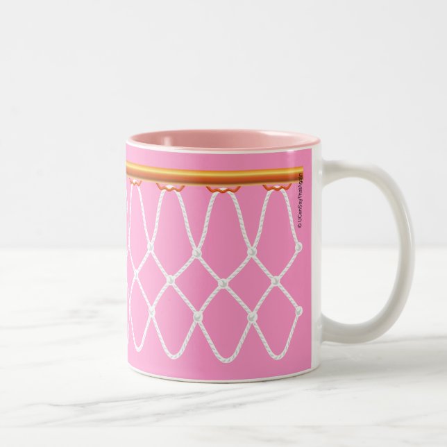 Caneca De Café Em Dois Tons Rede Hoop de Basquete a rosa (Direita)