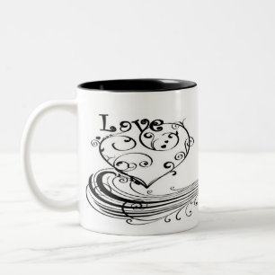 Caneca De Café Em Dois Tons Redemoinhos do Mocha de Looove