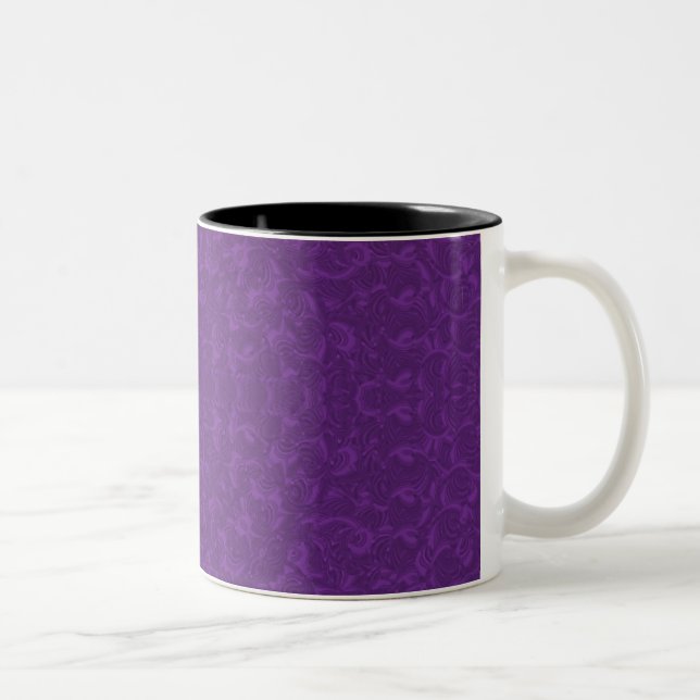 Caneca De Café Em Dois Tons Redemoinhos roxos (Direita)