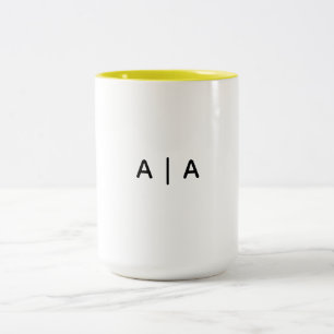 Caneca De Café Em Dois Tons Redondo, 2,25 polegadas