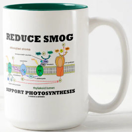 Caneca De Café Em Dois Tons Reduzir a fotossíntese de suporte a smog