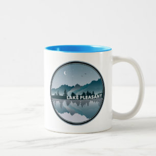 Caneca De Café Em Dois Tons Reflexão de Arizonas do Lago Pleasant