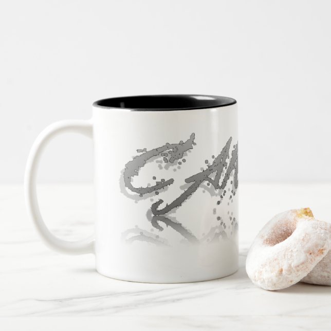 Caneca De Café Em Dois Tons Reflexão do cancer (Com Donut)