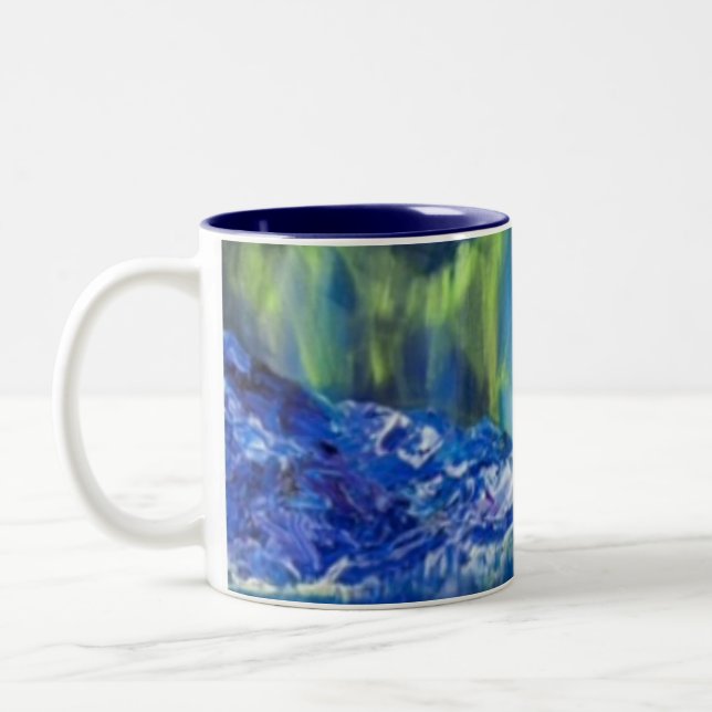 Caneca De Café Em Dois Tons Reflexões Glaciais (Esquerda)