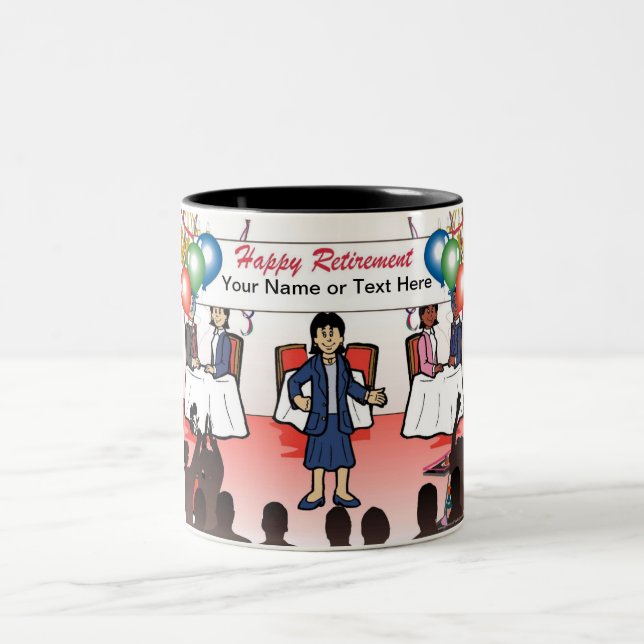 Caneca De Café Em Dois Tons Reforma Personalizada - Caricatura Feminina (Centro)