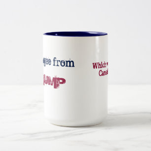 Caneca De Café Em Dois Tons refugiado do trunfo