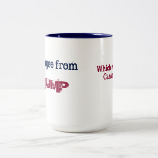 Caneca De Café Em Dois Tons refugiado do trunfo