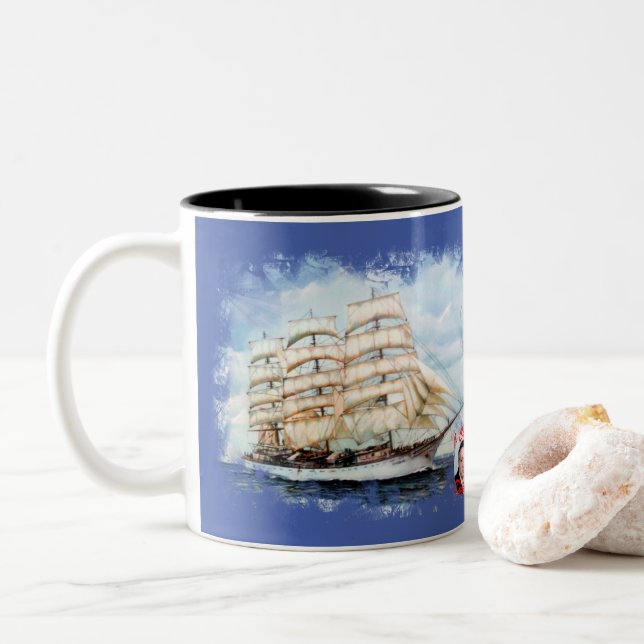Caneca De Café Em Dois Tons Regata Cutty Sark (Com Donut)