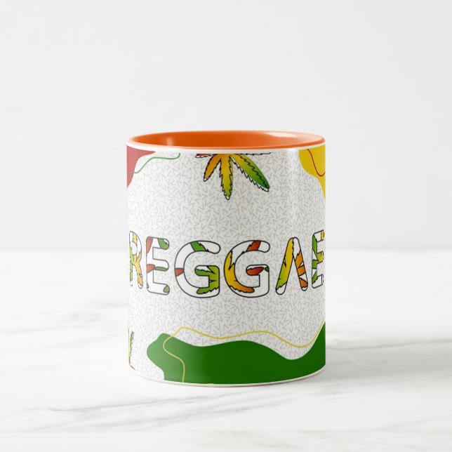 Caneca De Café Em Dois Tons Reggae Mug De Duas Toneladas (Centro)