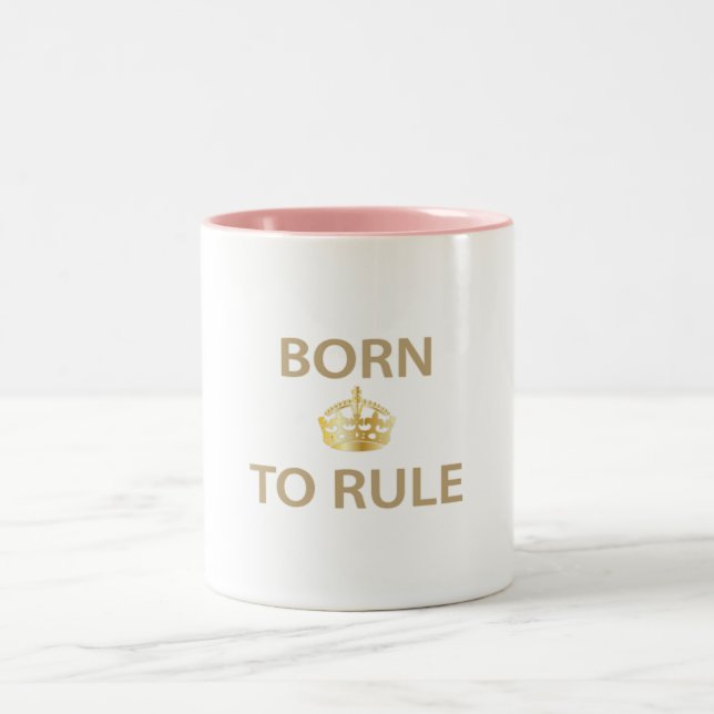 Caneca De Café Em Dois Tons Regra de nascer para com ouro (Centro)