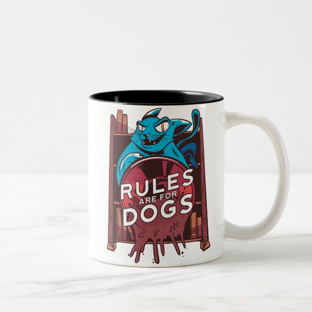 Caneca De Café Em Dois Tons Regra do Gato (Direita)