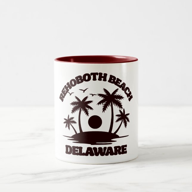 Caneca De Café Em Dois Tons Rehoboth Beach Delaware (Centro)