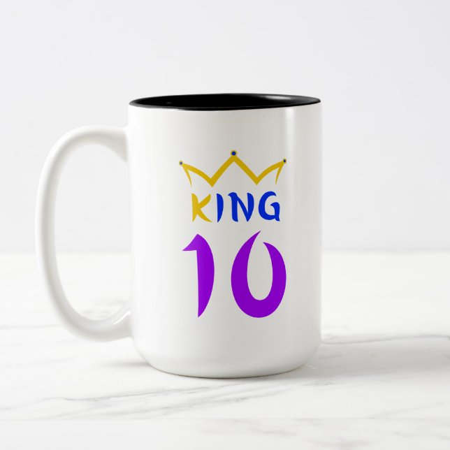 Caneca De Café Em Dois Tons Rei 10 (Esquerda)