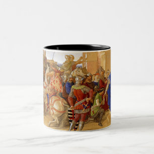 Caneca De Café Em Dois Tons Rei Arthur e Cavaleiros da Mesa redonda