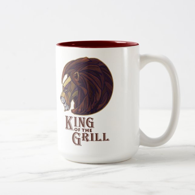 Caneca De Café Em Dois Tons Rei do Grill (Direita)