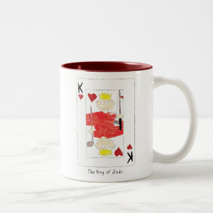 Caneca De Café Em Dois Tons rei dos pais