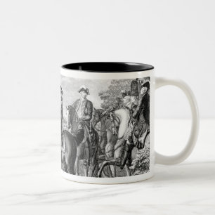 Caneca De Café Em Dois Tons Rei Frederick II de Prússia que revê
