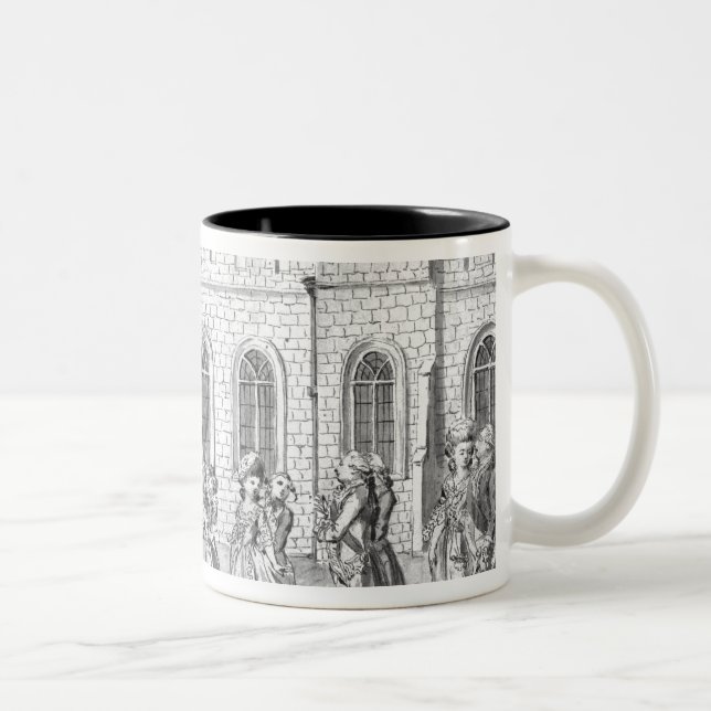 Caneca De Café Em Dois Tons Rei George III e rainha Charlotte (Direita)