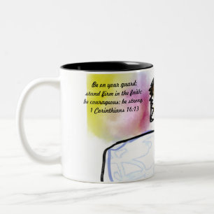 Caneca De Café Em Dois Tons rei jesus 
