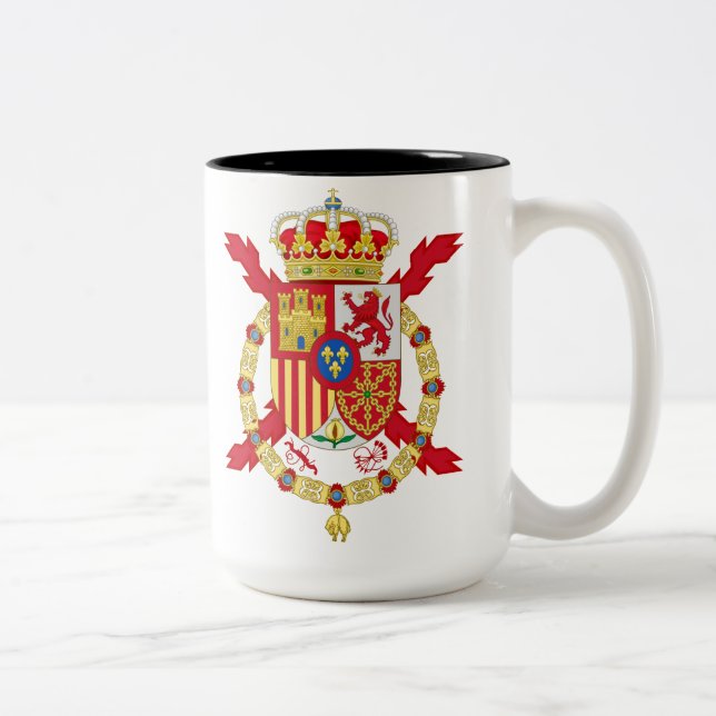 Caneca De Café Em Dois Tons Rei Juan Carlos da Espanha (Direita)