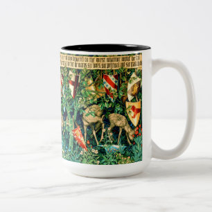 Caneca De Café Em Dois Tons Rei Medieval Arthur William Morris