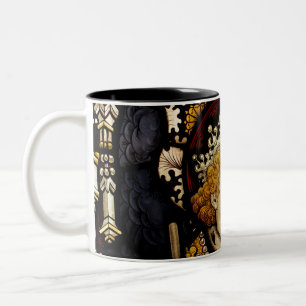 Caneca De Café Em Dois Tons rei medieval idade média cavaleiro