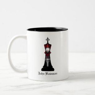 Caneca De Café Em Dois Tons Rei Negro / Nome personalizado