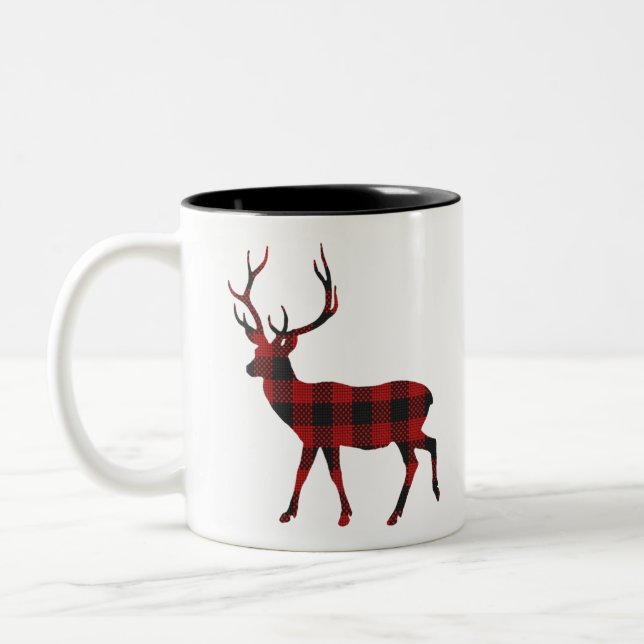 Caneca De Café Em Dois Tons Reindeer Christmas (Esquerda)