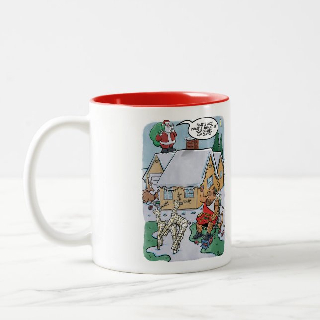 Caneca De Café Em Dois Tons Reindeer Games Mug (Esquerda)