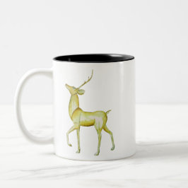 Caneca De Café Em Dois Tons Reindeer moderno minimalista de Natal