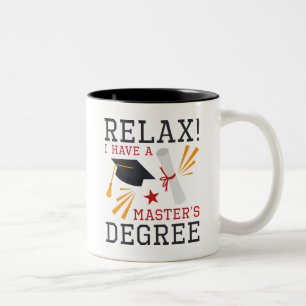 Caneca De Café Em Dois Tons Relaxe o título de mestre