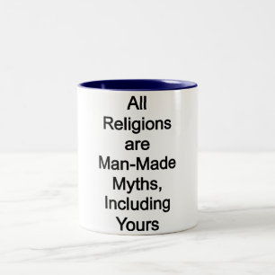 Caneca De Café Em Dois Tons Religiões são mitos