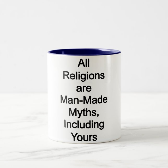 Caneca De Café Em Dois Tons Religiões são mitos (Centro)